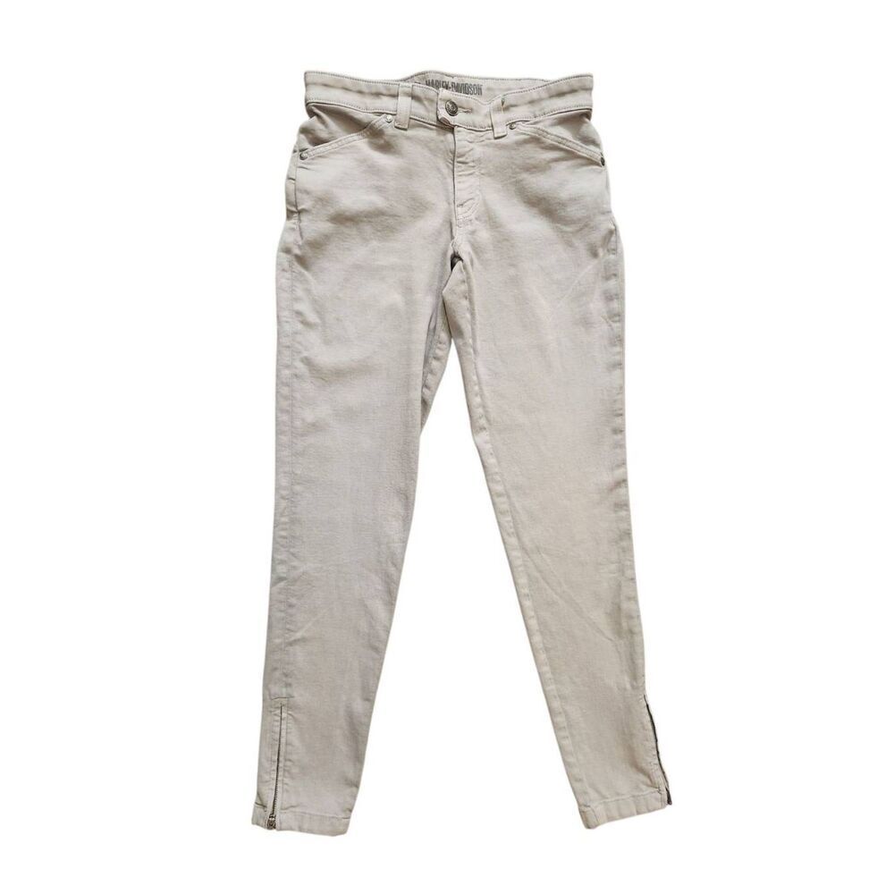 Harley-Davidson Women's skinny mid-rise Jeans size 27 (27x28) Zip Leg